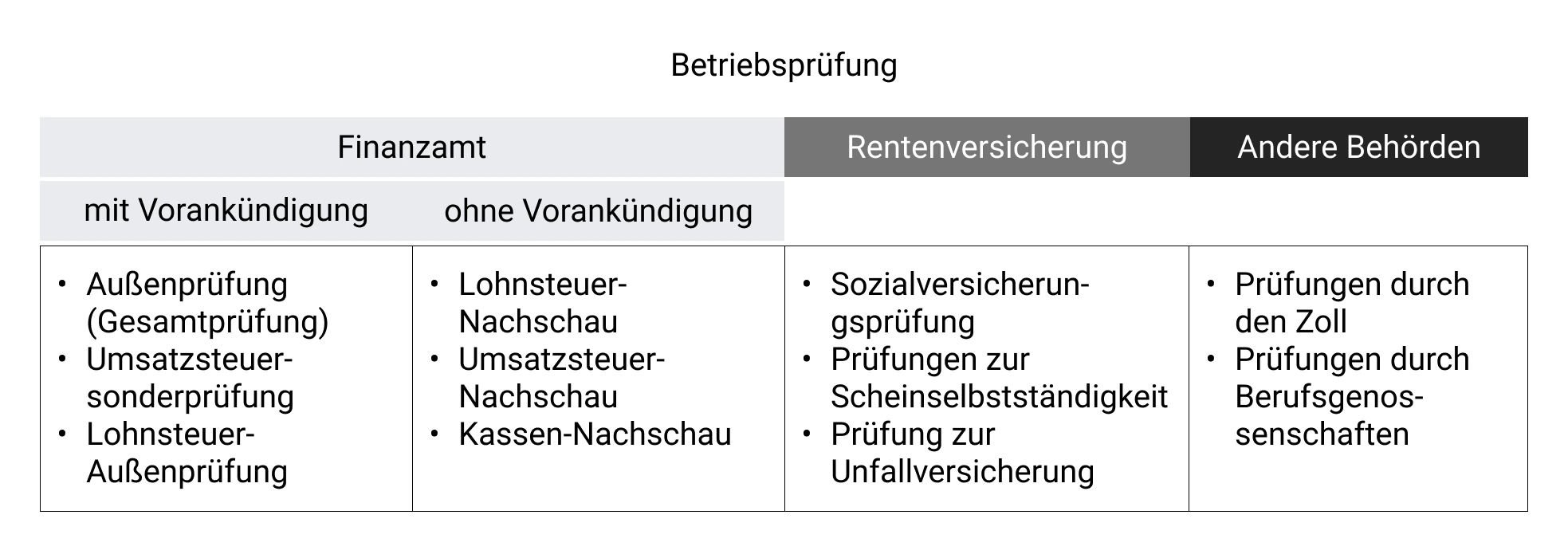 Betriebsprüfung